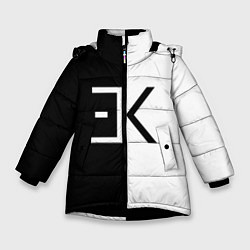 Куртка зимняя для девочки Егор Крид: ЕК, цвет: 3D-черный