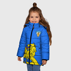 Куртка зимняя для девочки Сборная Финляндии, цвет: 3D-черный — фото 2