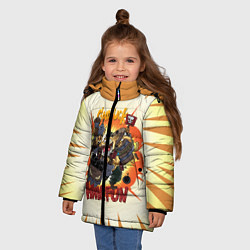 Куртка зимняя для девочки Techies габен - Have Fun!, цвет: 3D-черный — фото 2