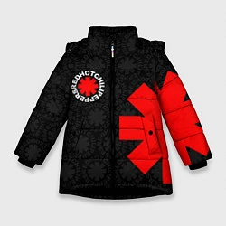 Куртка зимняя для девочки RED HOT CHILI PEPPERS, цвет: 3D-черный