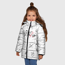 Куртка зимняя для девочки STRAY KIDS АВТОГРАФЫ, цвет: 3D-красный — фото 2