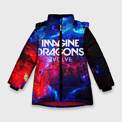 Куртка зимняя для девочки IMAGINE DRAGONS, цвет: 3D-красный