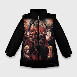 Куртка зимняя для девочки Overlord 1, цвет: 3D-черный