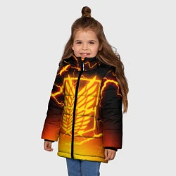 Куртка зимняя для девочки АТАКА ТИТАНОВ, цвет: 3D-черный — фото 2
