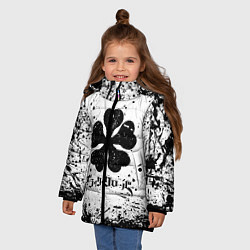 Куртка зимняя для девочки ЧЁРНЫЙ КЛЕВЕР, цвет: 3D-черный — фото 2