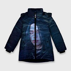 Куртка зимняя для девочки Billie Eilish: Ocean Eyes, цвет: 3D-черный