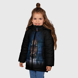 Куртка зимняя для девочки Слёзы Билли Айлиш, цвет: 3D-черный — фото 2
