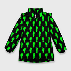 Куртка зимняя для девочки Billie Eilish: Acid Pattern, цвет: 3D-черный