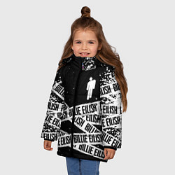 Куртка зимняя для девочки BILLIE EILISH: Black Tape, цвет: 3D-черный — фото 2