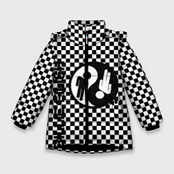 Куртка зимняя для девочки Billie Eilish: Yin-Yang, цвет: 3D-черный