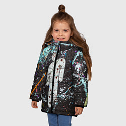 Куртка зимняя для девочки Billie Eilish: Blohsh Painted, цвет: 3D-черный — фото 2