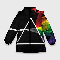 Куртка зимняя для девочки PINK FLOYD, цвет: 3D-черный
