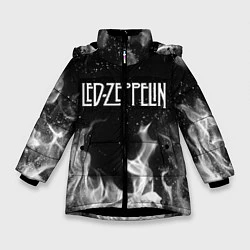 Куртка зимняя для девочки LED ZEPPELIN, цвет: 3D-черный