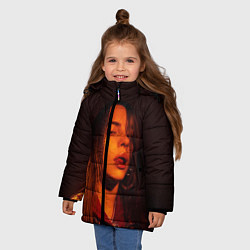 Куртка зимняя для девочки BILLIE EILISH: Red Mood, цвет: 3D-светло-серый — фото 2
