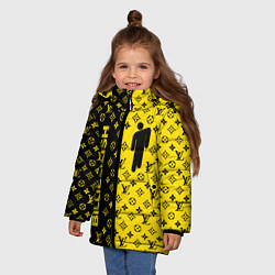 Куртка зимняя для девочки BILLIE EILISH x LV Yellow, цвет: 3D-черный — фото 2