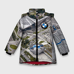 Куртка зимняя для девочки BMW city, цвет: 3D-красный