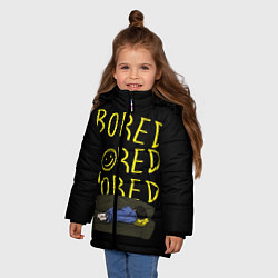 Куртка зимняя для девочки Boreb, цвет: 3D-черный — фото 2