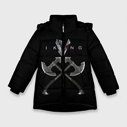Куртка зимняя для девочки Vikings, цвет: 3D-черный