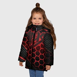 Куртка зимняя для девочки Ария, цвет: 3D-светло-серый — фото 2