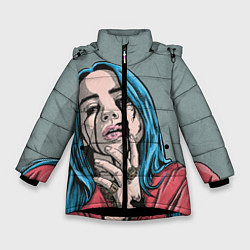 Куртка зимняя для девочки Билли Айлиш, цвет: 3D-черный