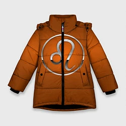 Куртка зимняя для девочки Leo Лев, цвет: 3D-черный