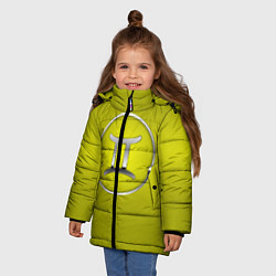 Куртка зимняя для девочки Gemini Близнецы, цвет: 3D-черный — фото 2