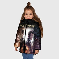 Куртка зимняя для девочки Доктор Кто, цвет: 3D-черный — фото 2