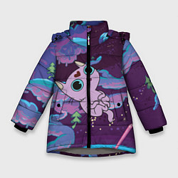 Куртка зимняя для девочки Kitten and Charlie, цвет: 3D-светло-серый