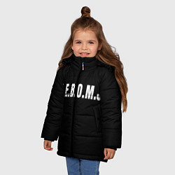 Куртка зимняя для девочки NEBOMJ Black, цвет: 3D-черный — фото 2