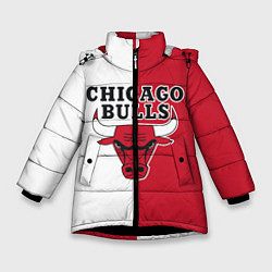 Куртка зимняя для девочки CHICAGO BULLS, цвет: 3D-черный