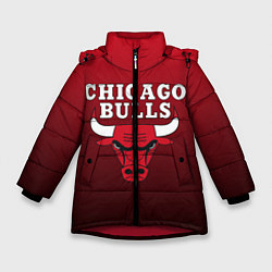 Куртка зимняя для девочки CHICAGO BULLS, цвет: 3D-красный