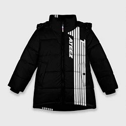 Куртка зимняя для девочки ATEEZ, цвет: 3D-черный