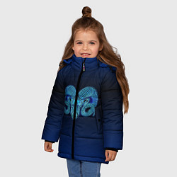 Куртка зимняя для девочки Знаки Зодиака Овен, цвет: 3D-светло-серый — фото 2