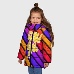 Куртка зимняя для девочки Руки Вверх, цвет: 3D-черный — фото 2
