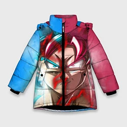 Куртка зимняя для девочки Dragon Ball, цвет: 3D-черный