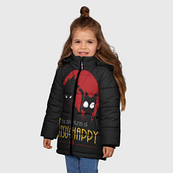Куртка зимняя для девочки Хвост Феи Natsu i Happy, цвет: 3D-красный — фото 2