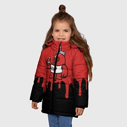 Куртка зимняя для девочки Спайк кетчуп, цвет: 3D-черный — фото 2