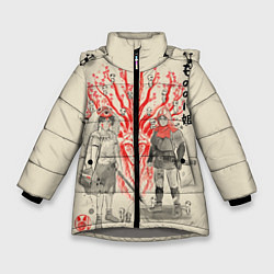 Куртка зимняя для девочки Принцесса Мононоке, цвет: 3D-светло-серый