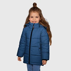 Куртка зимняя для девочки 19-4052 Classic Blue, цвет: 3D-красный — фото 2