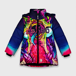 Куртка зимняя для девочки CS GO hyper beast IMBA, цвет: 3D-черный