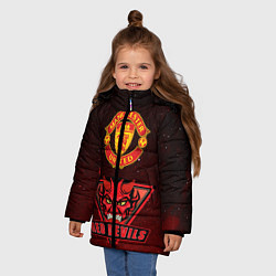 Куртка зимняя для девочки Манчестер, цвет: 3D-черный — фото 2