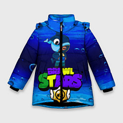 Куртка зимняя для девочки BRAWL STARS х LEON FISH, цвет: 3D-черный