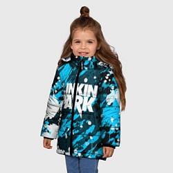 Куртка зимняя для девочки Linkin Park, цвет: 3D-светло-серый — фото 2