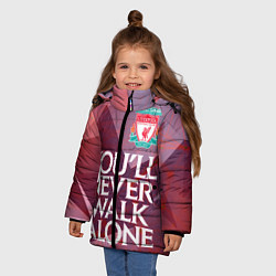 Куртка зимняя для девочки Ливерпуль, цвет: 3D-светло-серый — фото 2