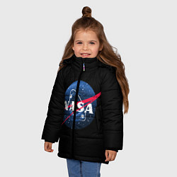 Куртка зимняя для девочки NASA Black Hole, цвет: 3D-светло-серый — фото 2