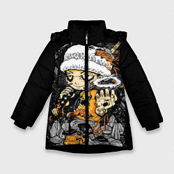 Куртка зимняя для девочки One Piece, цвет: 3D-черный