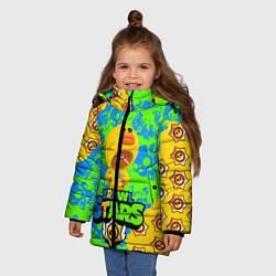 Куртка зимняя для девочки BRAWL STARS LEON SALLY, цвет: 3D-черный — фото 2