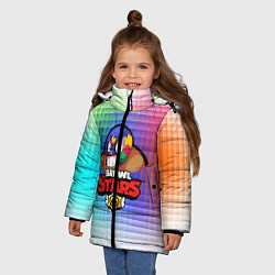Куртка зимняя для девочки BRAWL STARS EL PRIMO, цвет: 3D-черный — фото 2