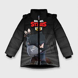 Куртка зимняя для девочки Brawl Stars Crow, цвет: 3D-черный