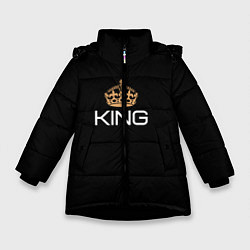 Куртка зимняя для девочки Король, цвет: 3D-черный